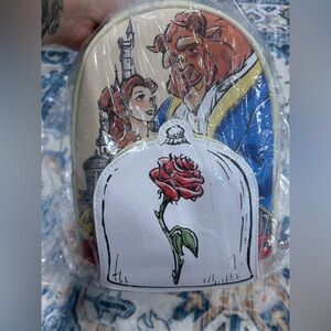 Loungefly Beauty and the Beast Backpack - Cream, Blue, Red